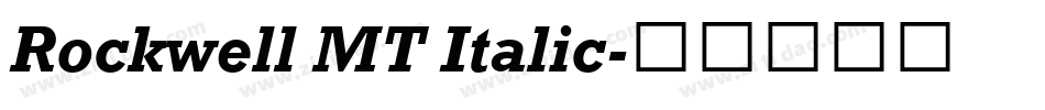 Rockwell MT Italic字体转换